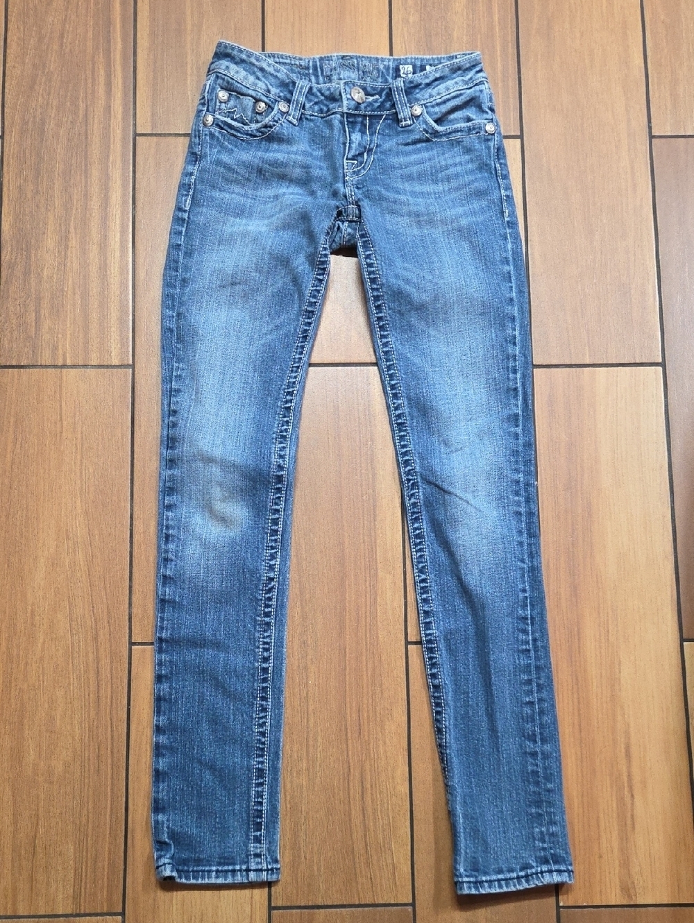 Miss Me Skinny Dark Blue Stretch Jeans